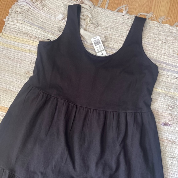 NWT Beautiful Crown & Ivy Sleeveless Black Tiered Maxi Dress Size Large - Picture 3 of 6